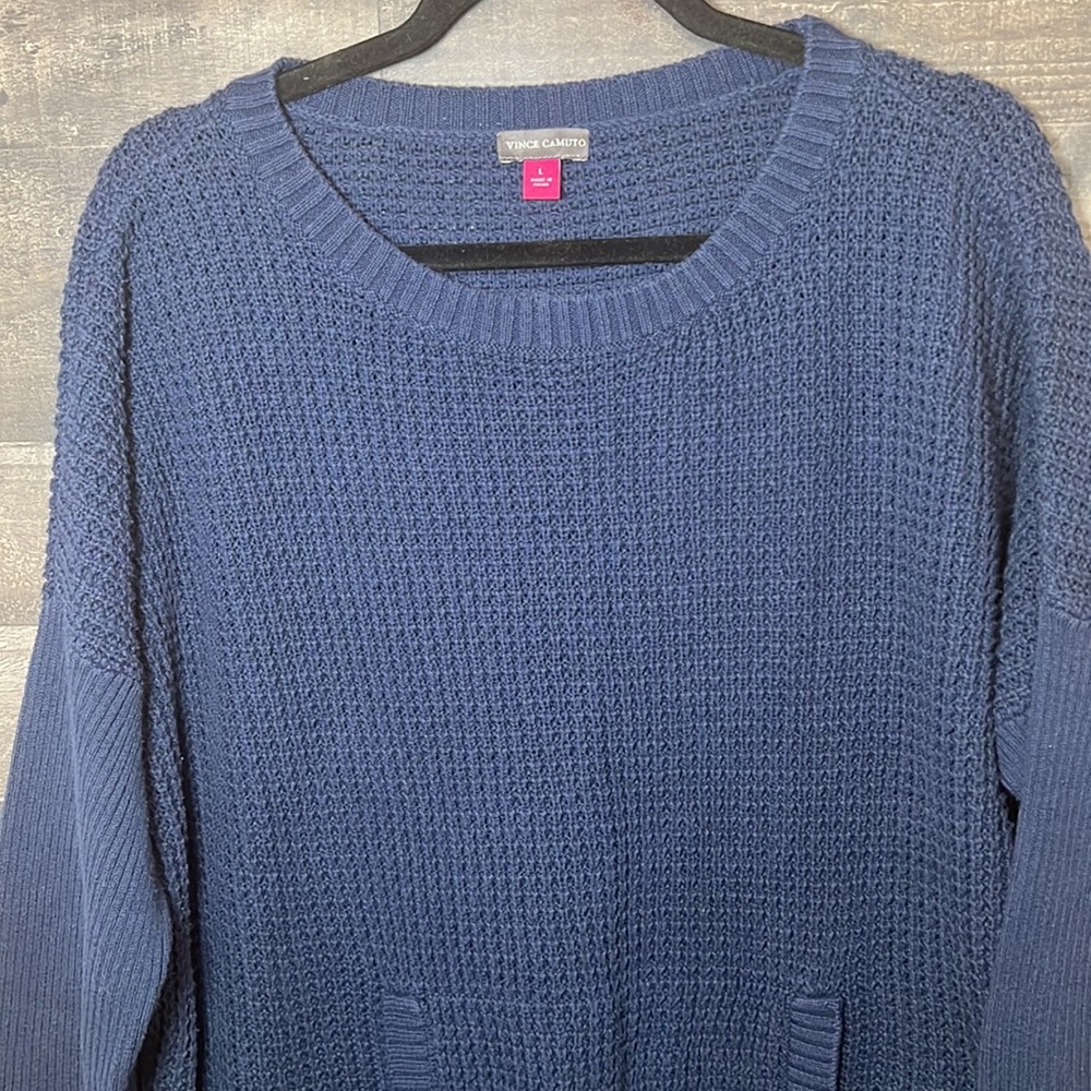 Dark Blue Vince Camuto Knit Sweater